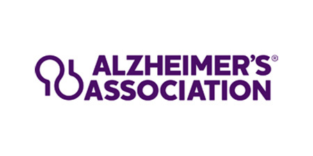 The purple Alzheimer’s Association logo features a stylized outline of a human head and brain next to the words “ALZHEIMER’S ASSOCIATION” on a white background, highlighting awareness and support.