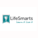 LifeSmarts logo with a trophy icon inside a teal banner, and the words “LifeSmarts” in gray and “Learn it. Live it.” in teal script beside it on a white background.