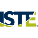 ISTE logo with bold navy blue letters ISTE partially overlaid on a green curved underline, all on a white background.