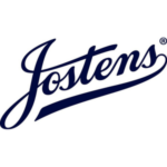 The Jostens logo in dark blue cursive script on a white background.